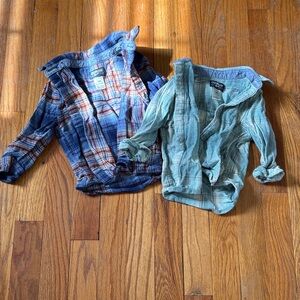 OshKosh B'gosh Blue and Green Kids Button Down Shirts